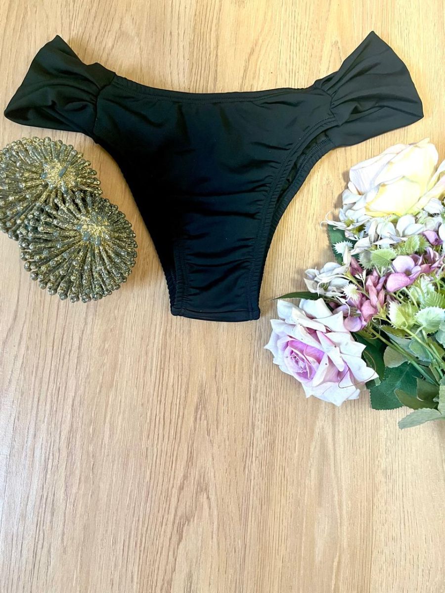 Conjunto de bikini de lujo bordado a mano de Luminno - Escala negra