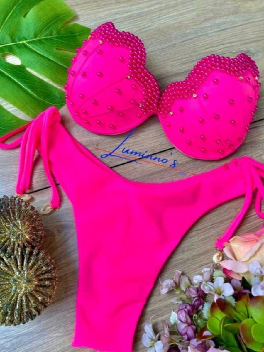 Biquini Concha Sereia Pink Luminno´s