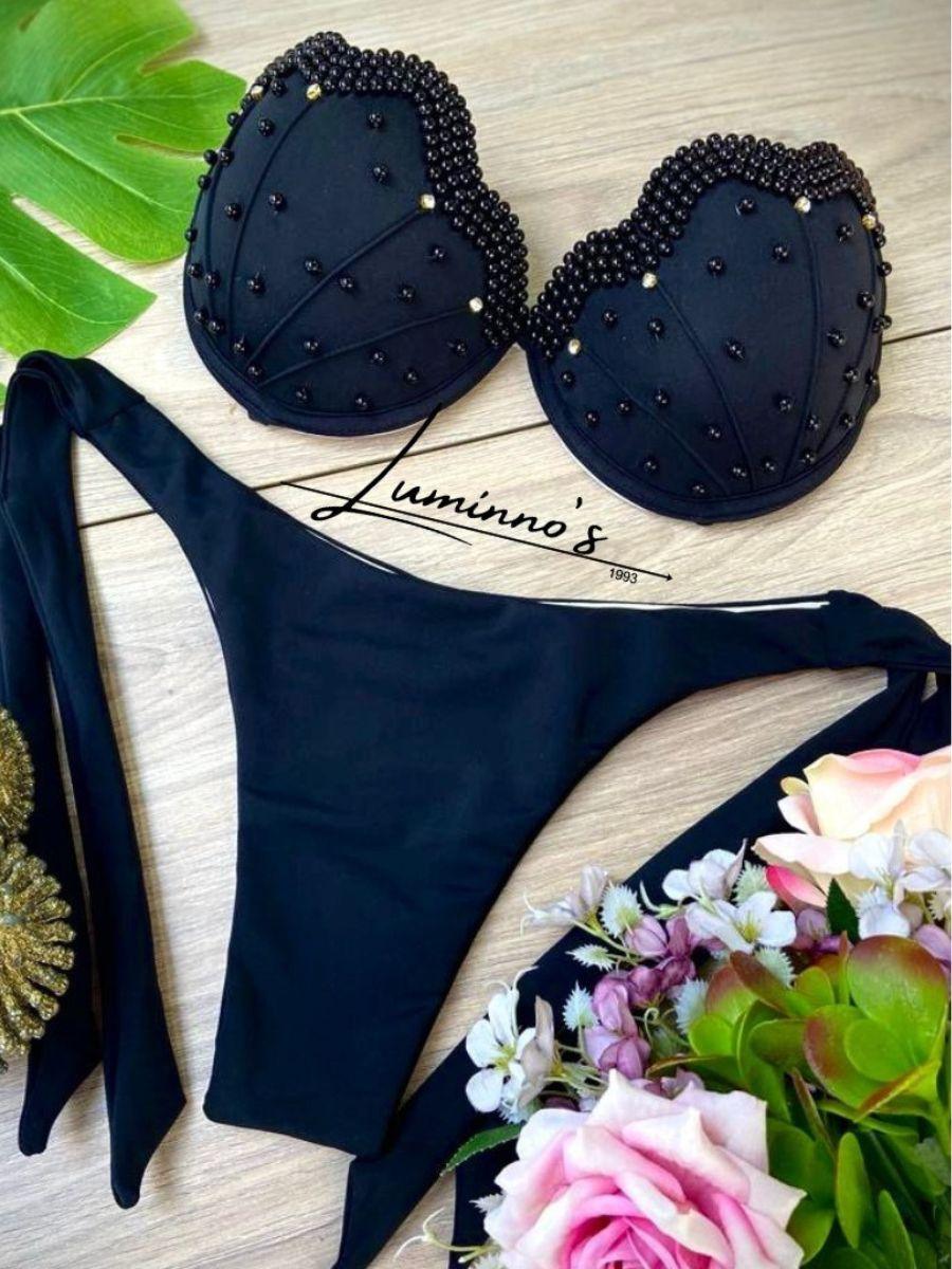 Biquíni Concha Sereia Black Luminno´s