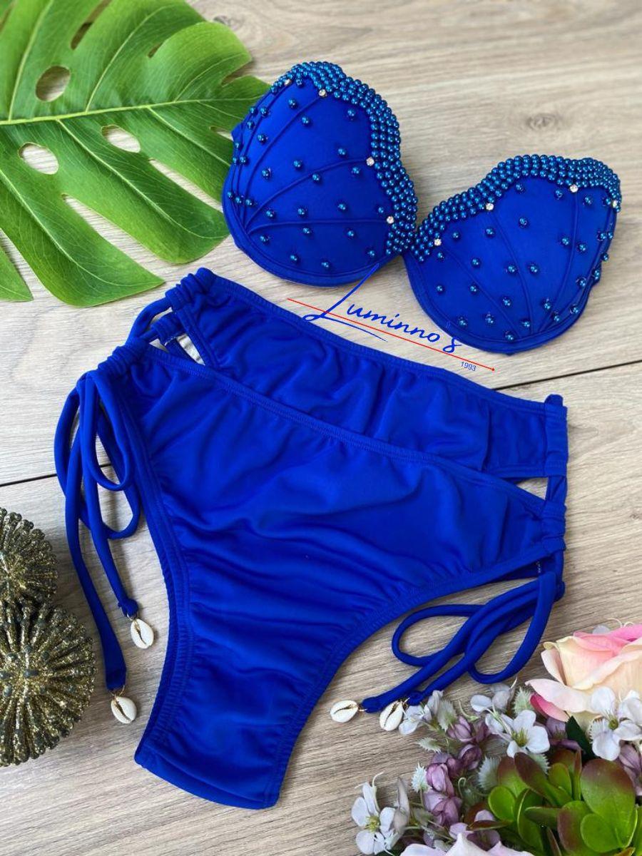 Biquíni Concha Sereia Blue Luminno´s