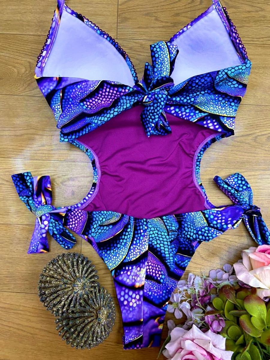 Traje de baño sirena dorado de Luminno