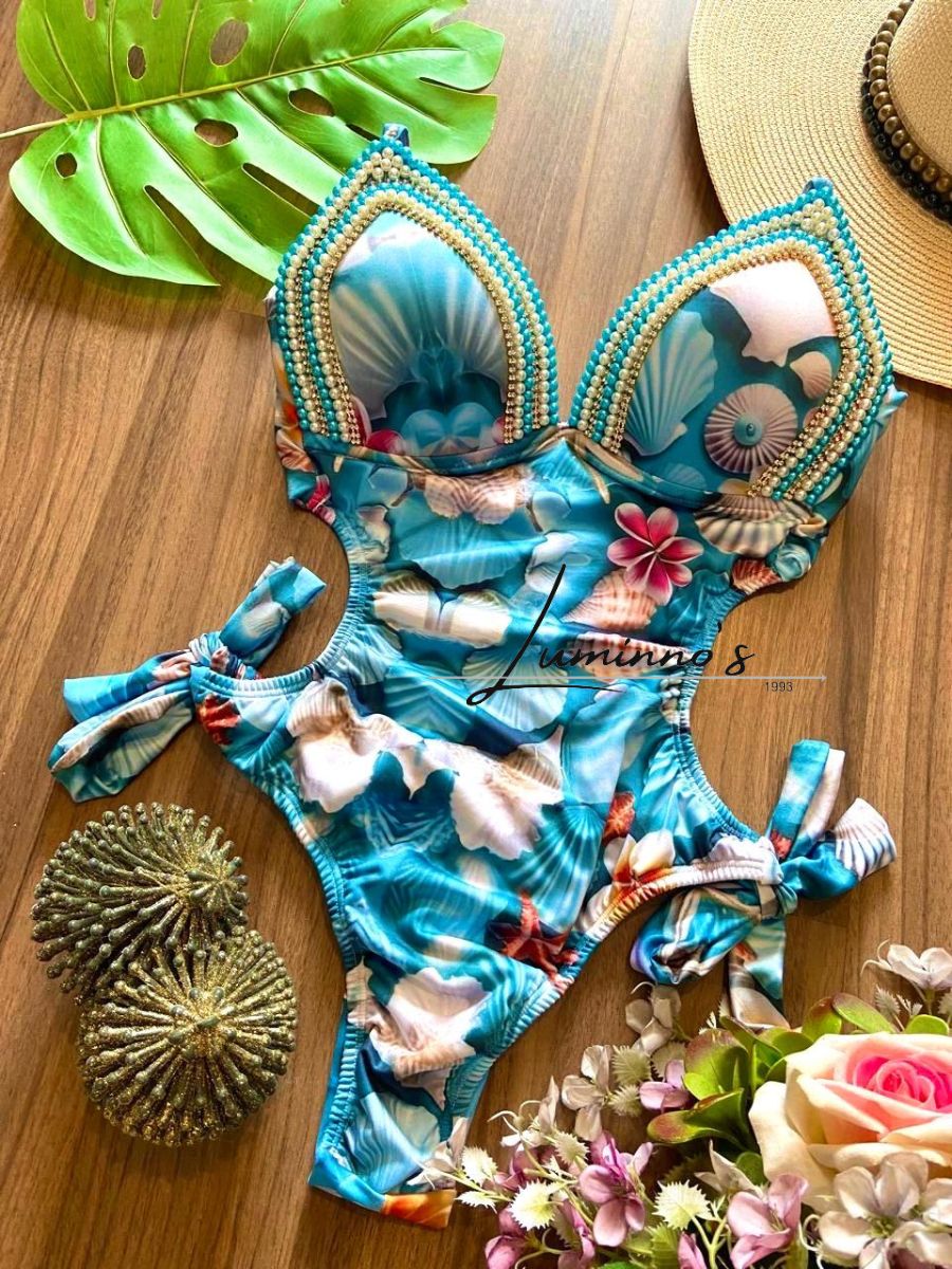 Luminno's Hand-Embroidered Luxury Swimsuit - Spring Summer