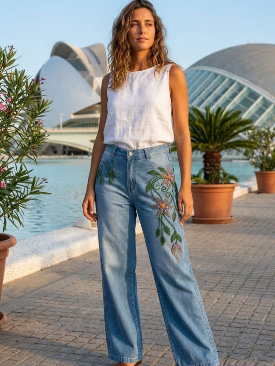 Calça Jeans Jardim de Valência - Única
