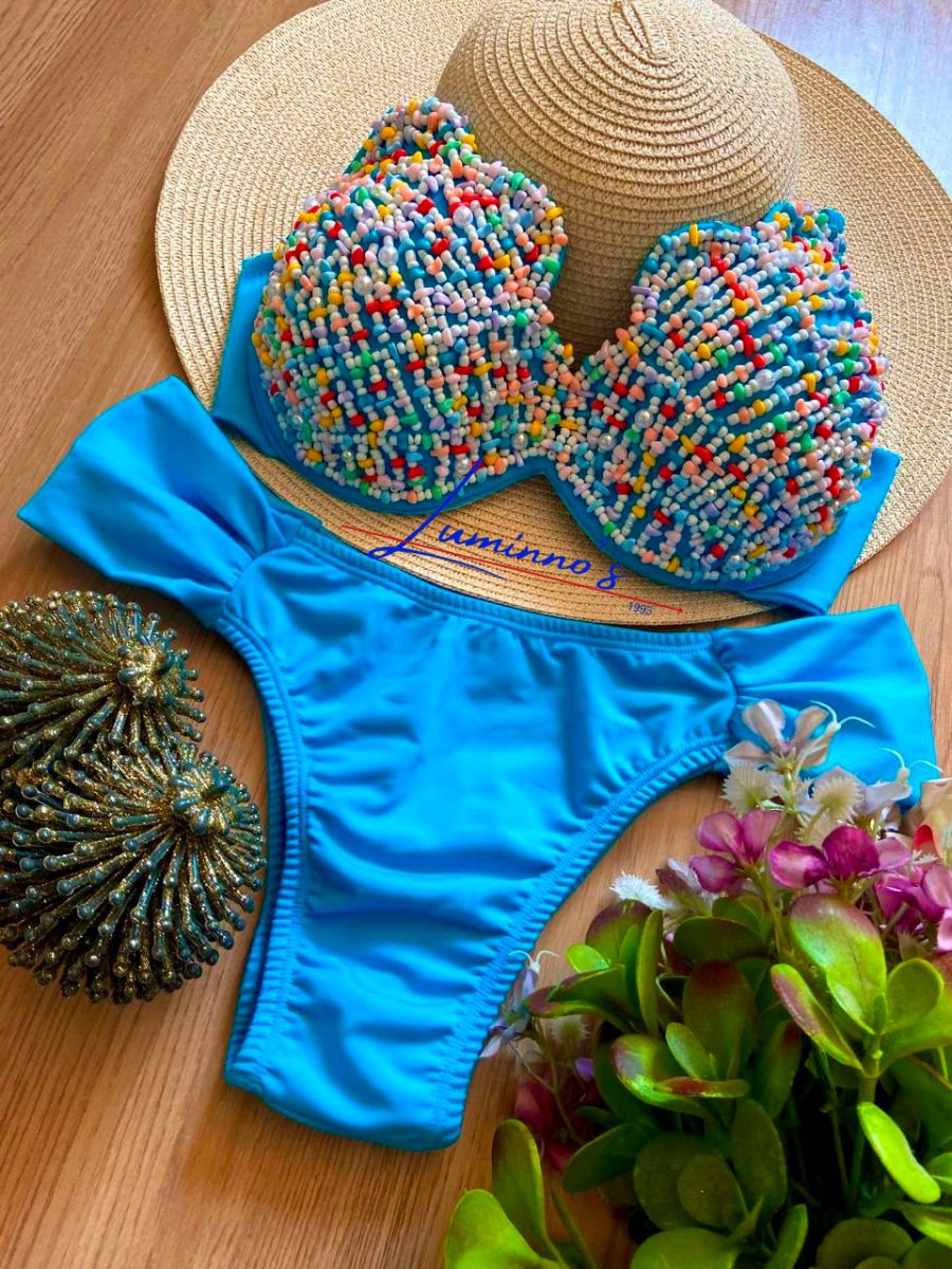 Luminno´s - One-of-a-Kind Luxury Bikini - Unique Handmade - Pop Art Mermaid Bikini