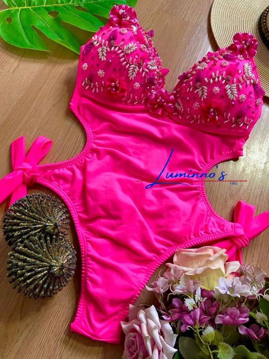 Maiô Pink Couture - Único.