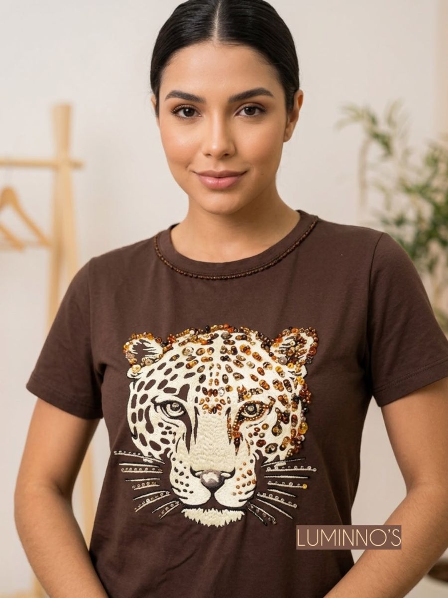 T-Shirt Feline Couture Luminno´s - Única