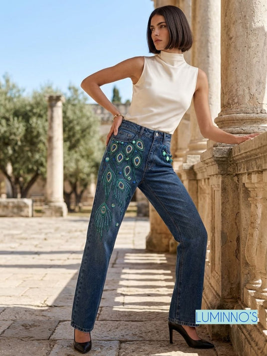 Jeans Majestic Peacock de Luminno - Únicos en su clase