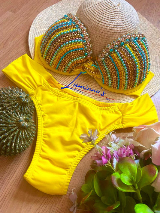 Luminno's - Bikini de lujo único - Hecho a mano - Tesoro de las mareas