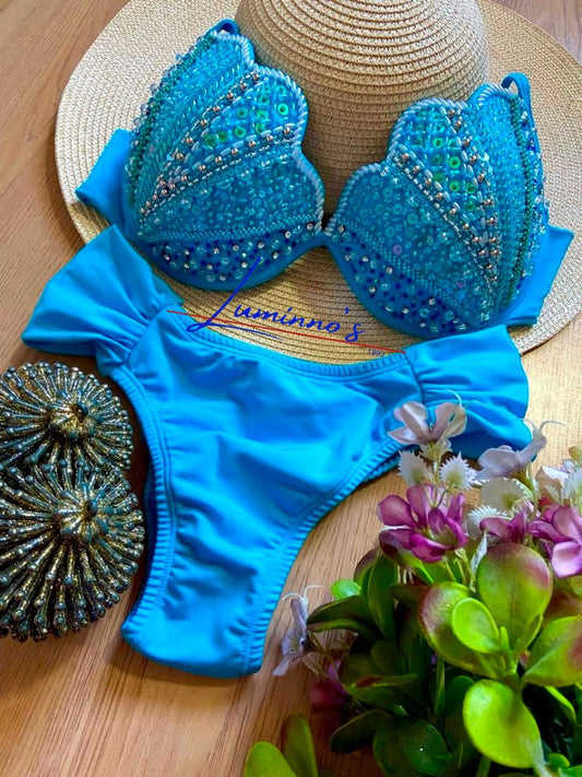 Luminno's - Bikini de lujo único - Hecho a mano - Coral Bay