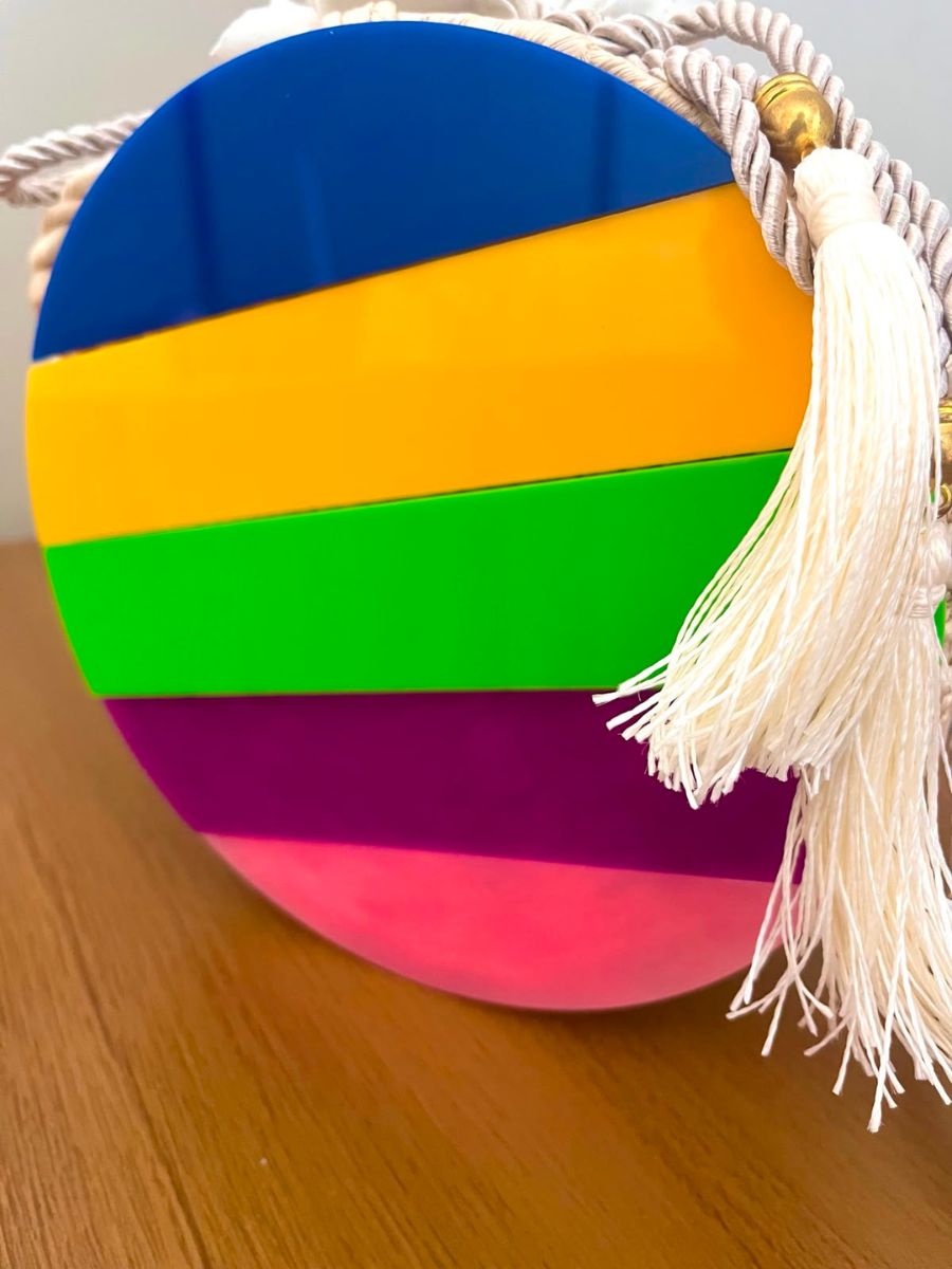 Bolsa Artesanal Arco Íris Luminno´s - Única