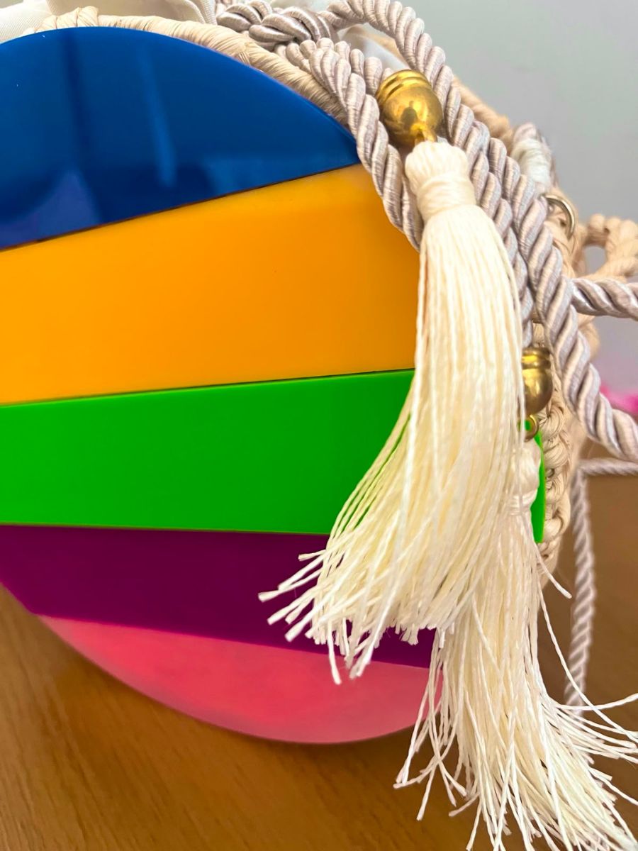 Bolsa Artesanal Arco Íris Luminno´s - Única