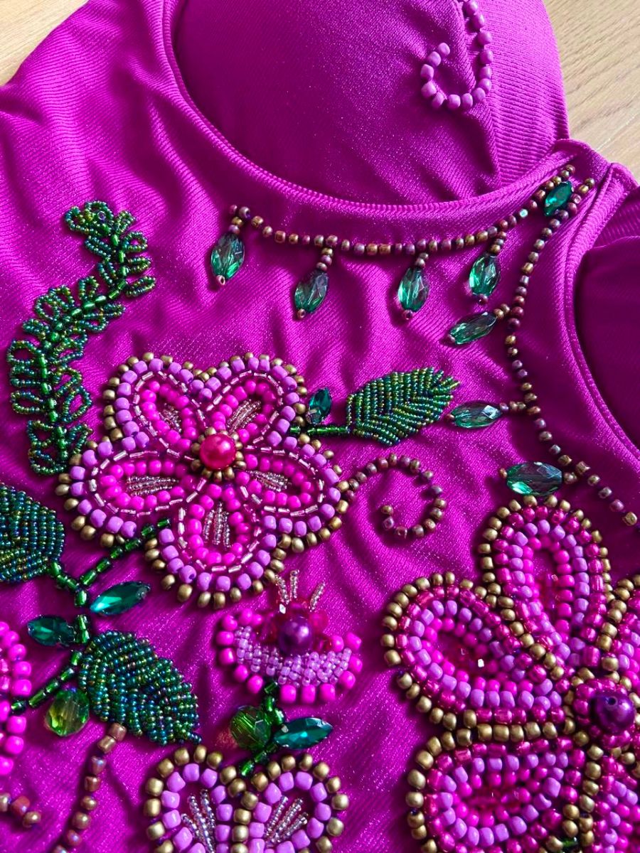 Luminno’s - One-of-a-Kind Luxury  Swimsuit - Unique Handmade - Royal Orchid
