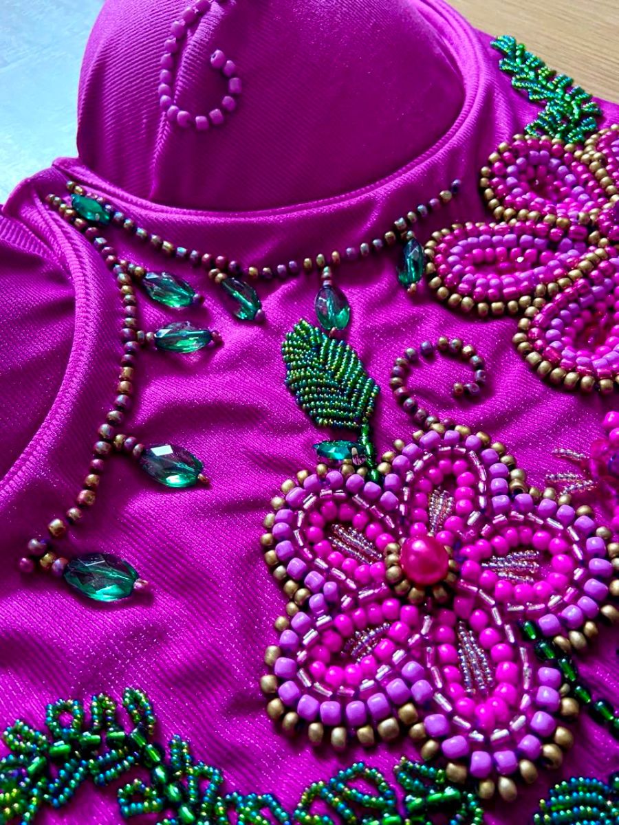Luminno’s - One-of-a-Kind Luxury  Swimsuit - Unique Handmade - Royal Orchid