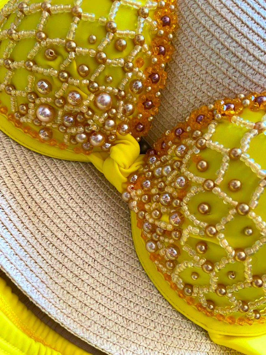 Luminno´s - One-of-a-Kind Luxury Bikini - Unique Handmade - Golden Sun Bikini