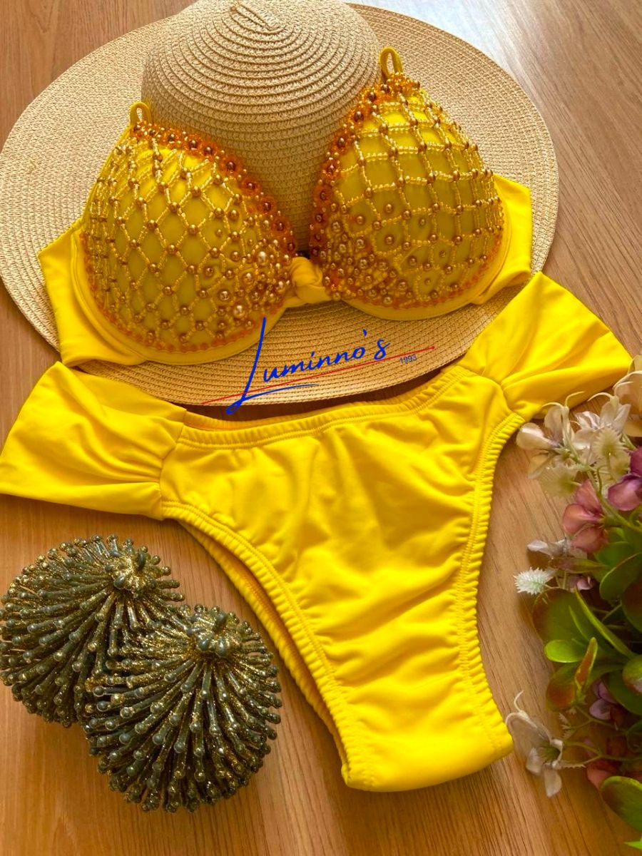 Luminno´s - One-of-a-Kind Luxury Bikini - Unique Handmade - Golden Sun Bikini