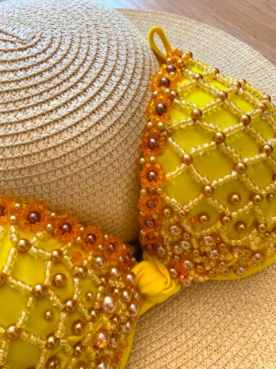 Luminno´s - One-of-a-Kind Luxury Bikini - Unique Handmade - Golden Sun Bikini