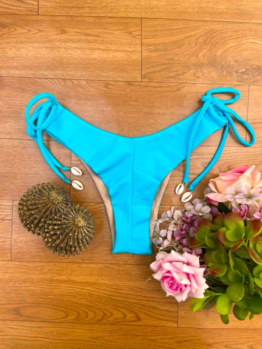 Luminno's Hand-Embroidered Luxury Bikini Set - Blue Sky