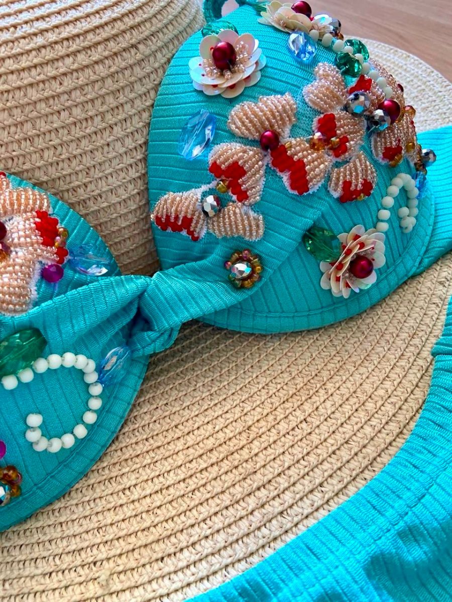 Luminno´s - One-of-a-Kind Luxury Bikini - Unique Handmade - Garden