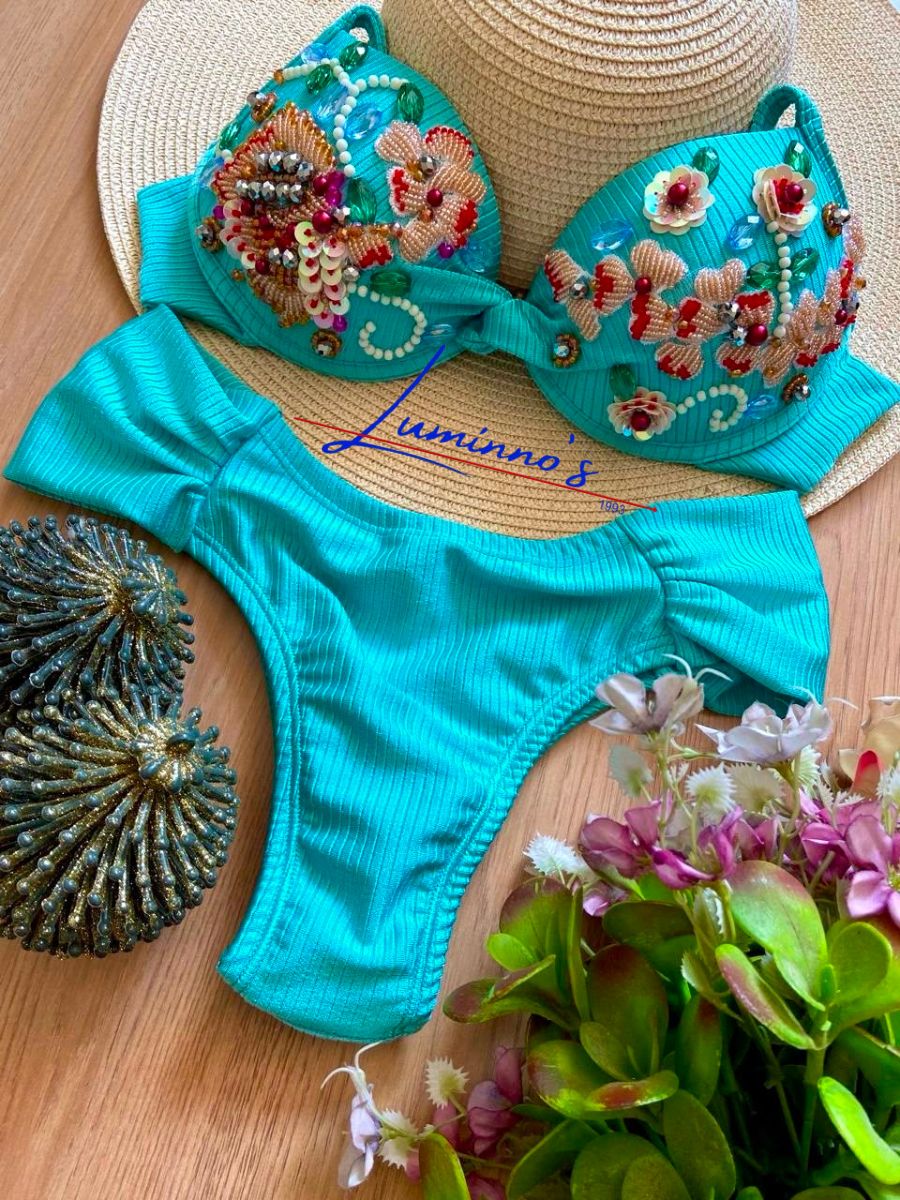 Luminno´s - One-of-a-Kind Luxury Bikini - Unique Handmade - Garden