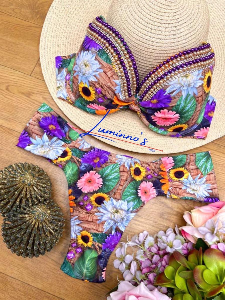 Luminno's Hand-Embroidered Luxury Bikini Set - Splendour