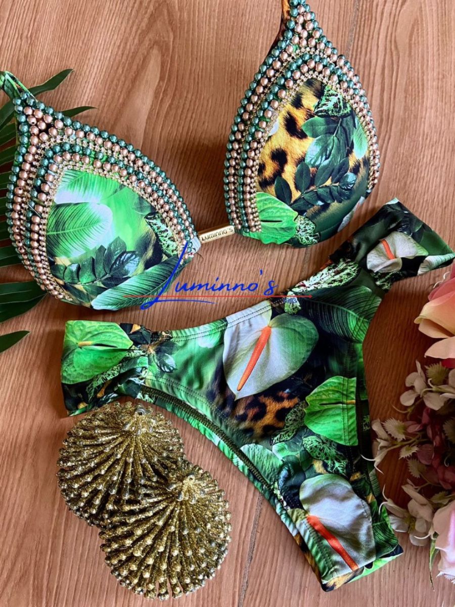 Luminno's Hand-Embroidered Luxury Bikini Set - Faune