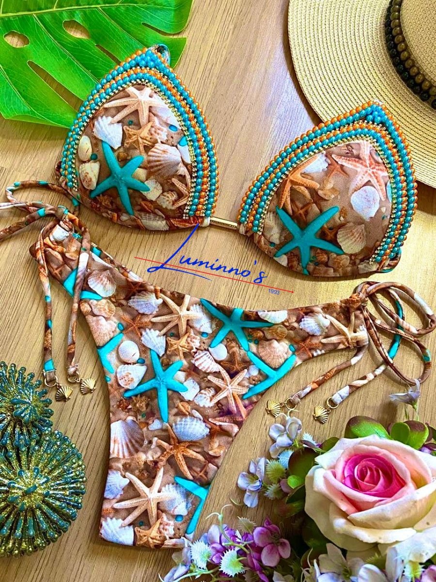 Luminno's Hand-Embroidered Luxury Bikini Set - BlueStarFish