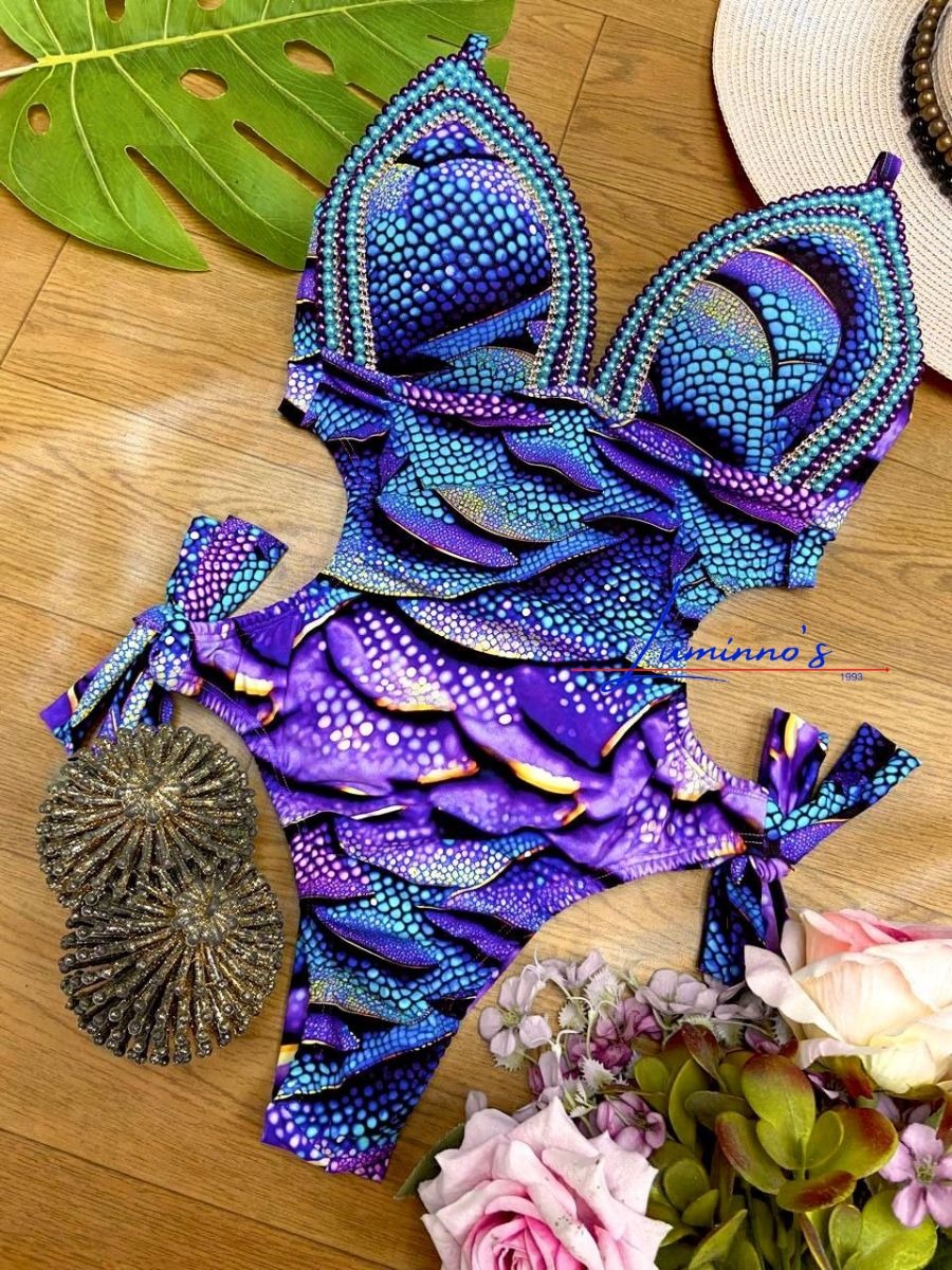 Luminno's Hand-Embroidered Luxury Swimsuit - Mermaid