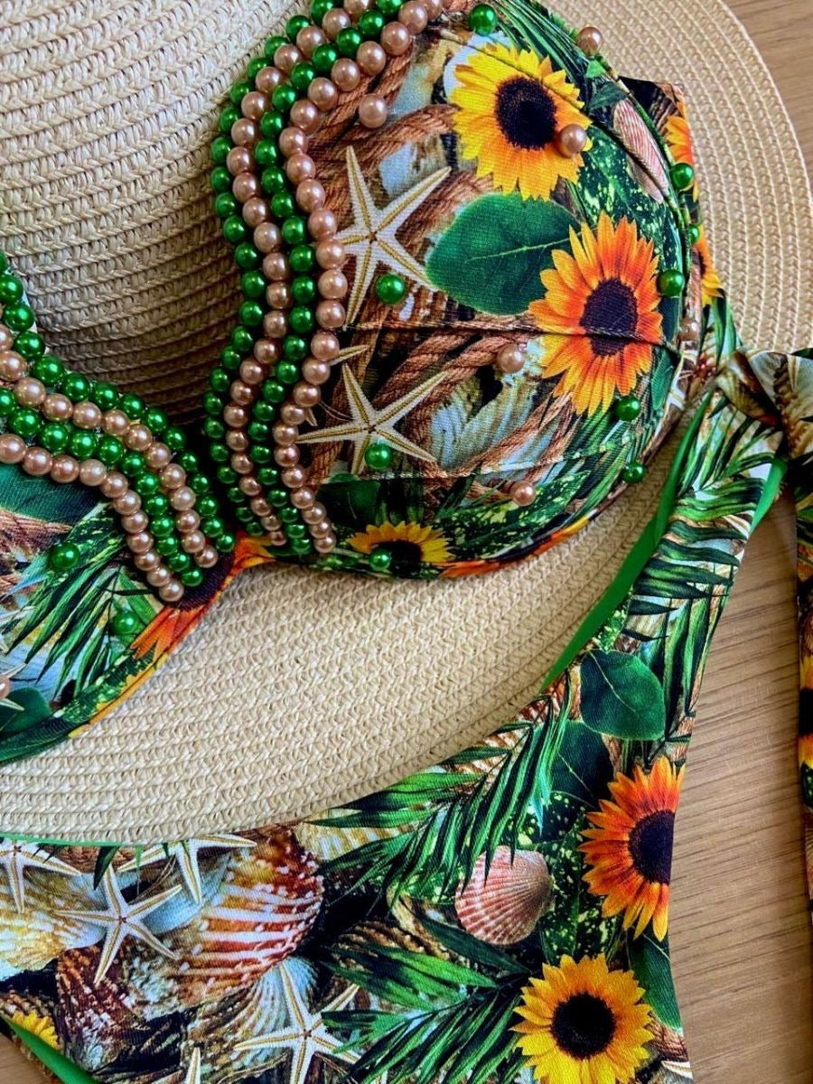 Luminno's Hand-Embroidered Luxury Bikini Set - Richesse