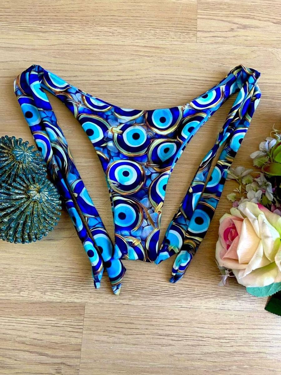 Luminno's Hand-Embroidered Luxury Bikini Set - Greek Eye