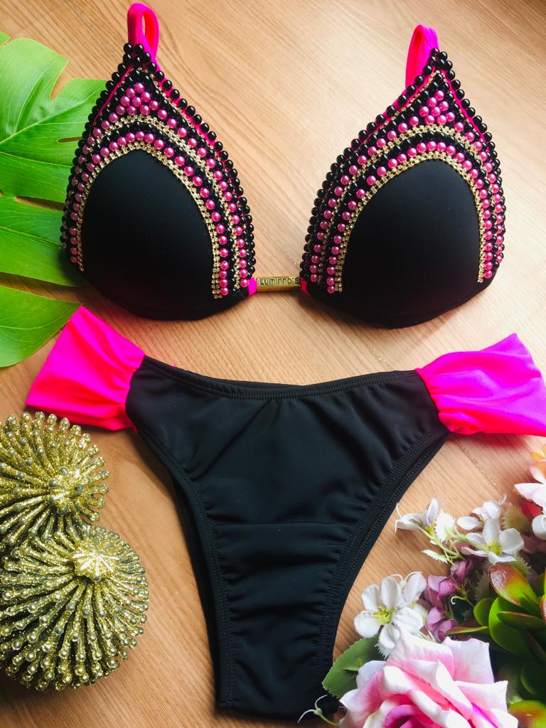 Biquíni Black And PInk Luminno´s