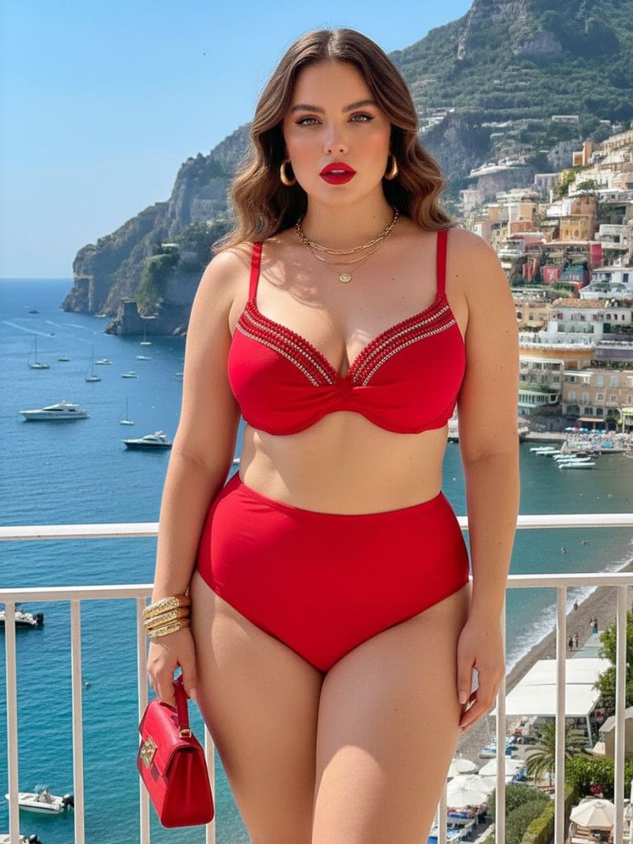Biquíni Red Seduction Plus Size Luminno´s - Luminno’s BeachWear
